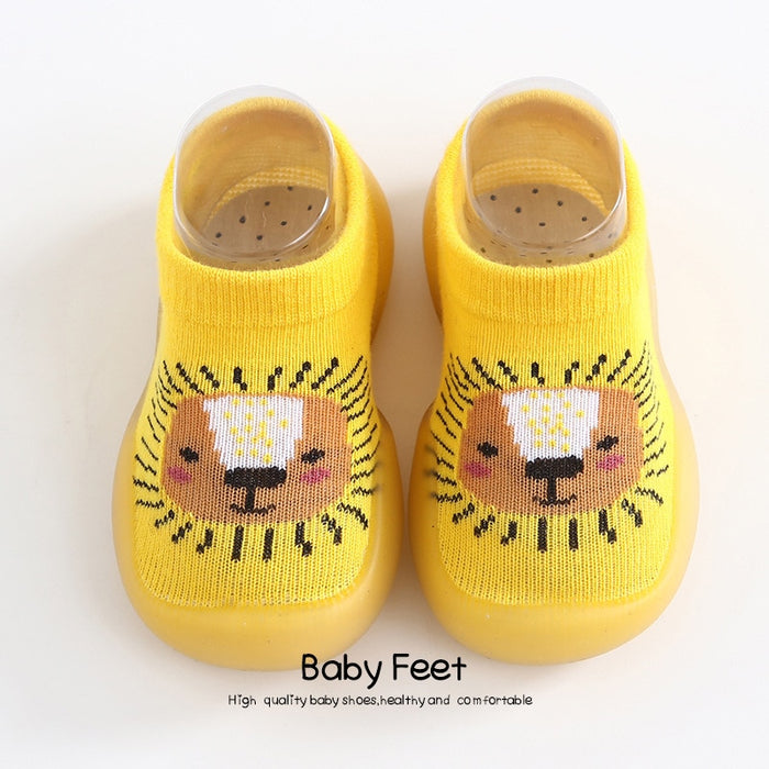 Unisex Baby Shoes First Shoes Toddler First Walkers Boy Soft Sole Rubber Outdoor Baby Shoes Cute Animal Baby Booties Anti-slip