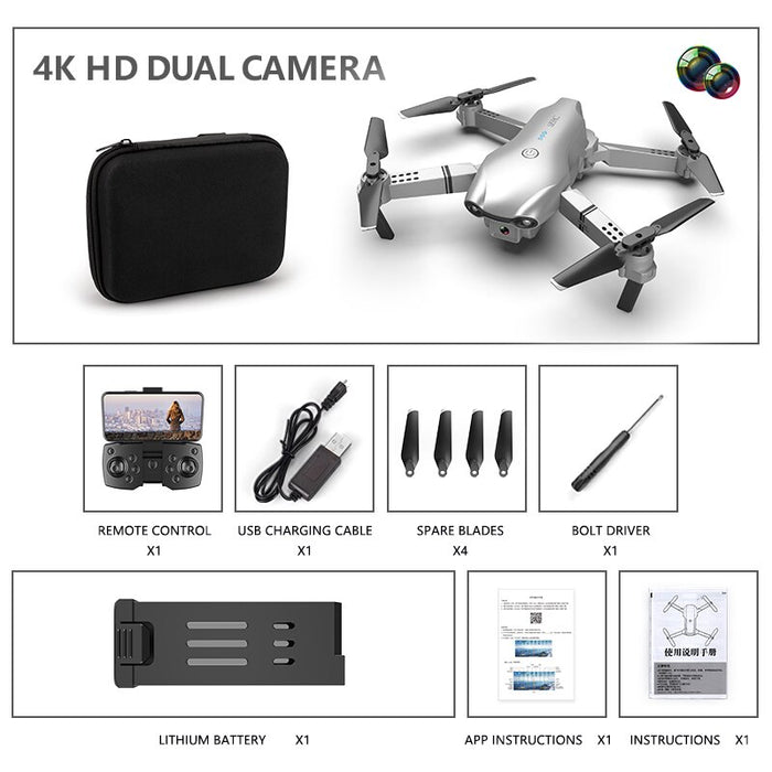 S602 Mini Drones Folding Aircraft 4K HD WIFI Camera Photography FPV Professional Real-time Transmission Ramote Control Toy Gift