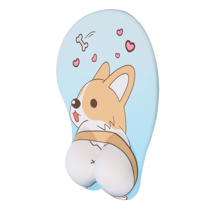 Lovely Corgi Non Slip Silica Gel Wrist Rest Mouse Pad Wrist Support Computer Ergonomic Mouse Mat Comfortable