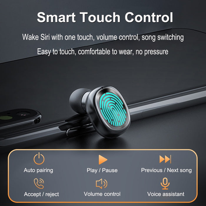 B9 Bluetooth Earphone Metal Matte Wireless Headphones TWS 5.0 Touch Earphones 8D Stereo Earbuds Noise Cancelling Caller Alert