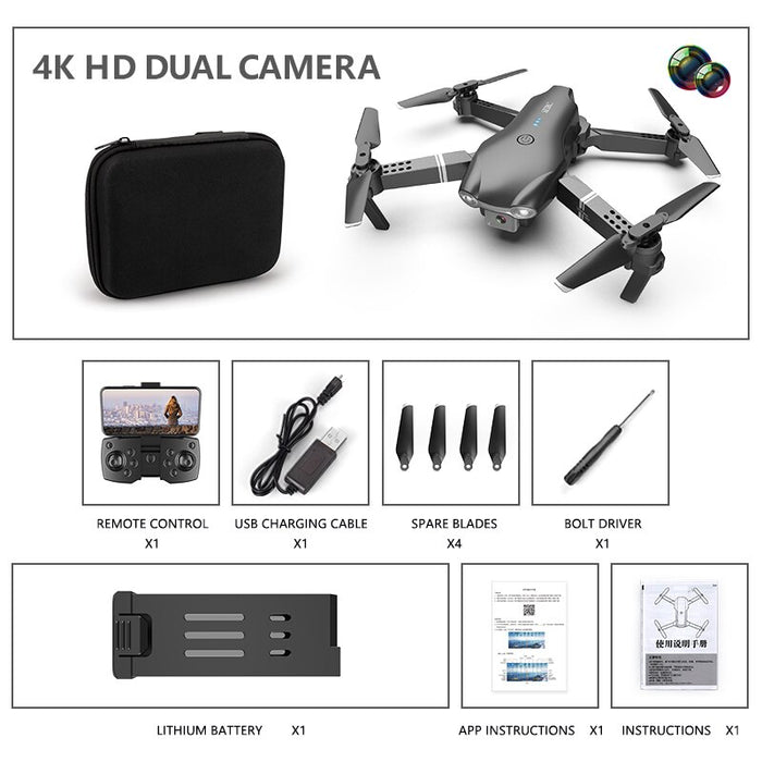 S602 Mini Drones Folding Aircraft 4K HD WIFI Camera Photography FPV Professional Real-time Transmission Ramote Control Toy Gift