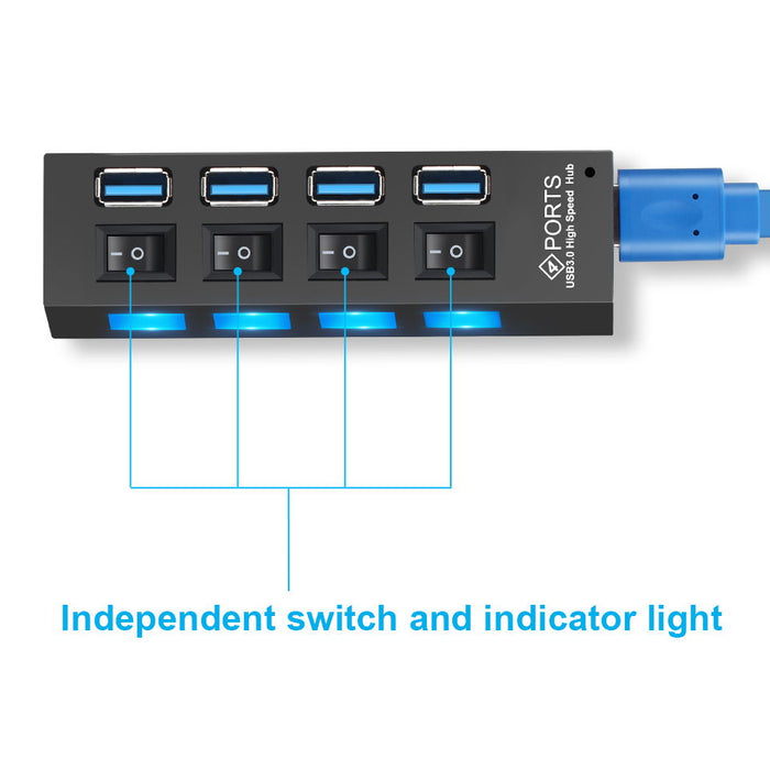 USB 3.0 Hub USB Hub 3.0 Multi USB Splitter 3 Hab Use Power Adapter 4/7 Port Multiple Expander 2.0 USB3 Hub with Switch for PC