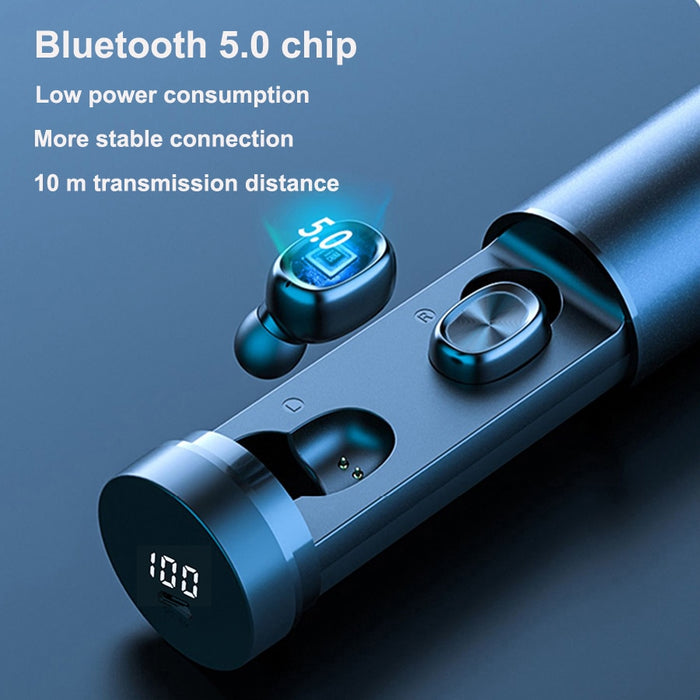 B9 Bluetooth Earphone Metal Matte Wireless Headphones TWS 5.0 Touch Earphones 8D Stereo Earbuds Noise Cancelling Caller Alert